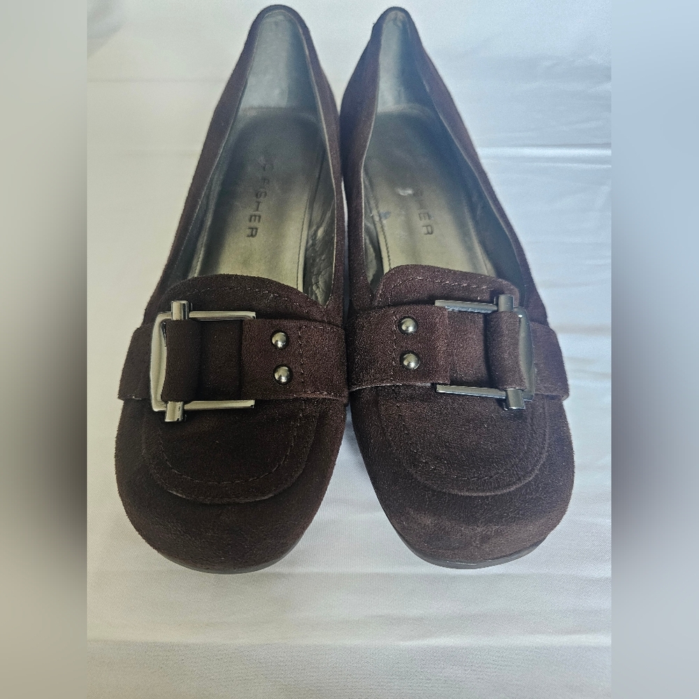 Brown Suede Women's Loafers by Eileen Fisher - Picture 2 of 15